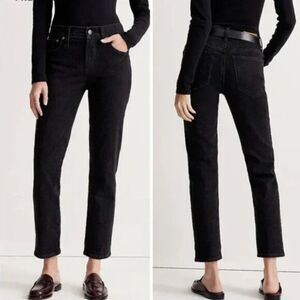 Madewell The Mid-Rise Perfect Vintage‎ Jeans Clean Black Wash, 25